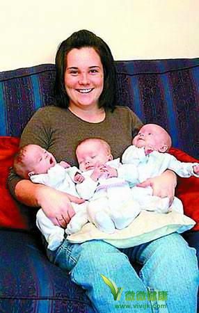 英国女子拥有双子宫 产下三胞胎引轰动