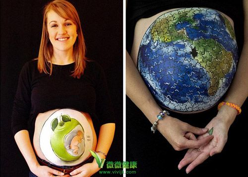 肚皮画庆祝怀孕：英国画家在130名孕妇肚皮上彩绘