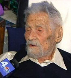 世界最长寿男人去世 活到111岁关键在热情好奇