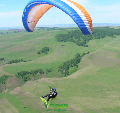 低空跳伞准备 呼吸纯氧+热气球