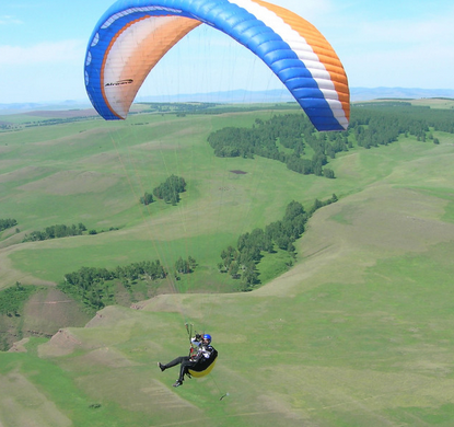 低空跳伞准备 呼吸纯氧+热气球